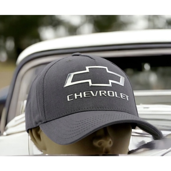 Chevy GM OFFICIAL Gray BowTie LS4 Snapback Hat Cap NEW Fast Ship - Picture 3 of 11